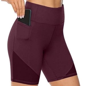 High Waisted Bike Yoga Running Shorts with Pockets